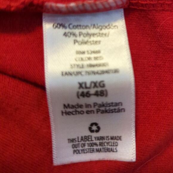 HOLIDAY TIME Santa Claus Christmas Red T-shirt Men's XL Holidays - Picture 5 of 5